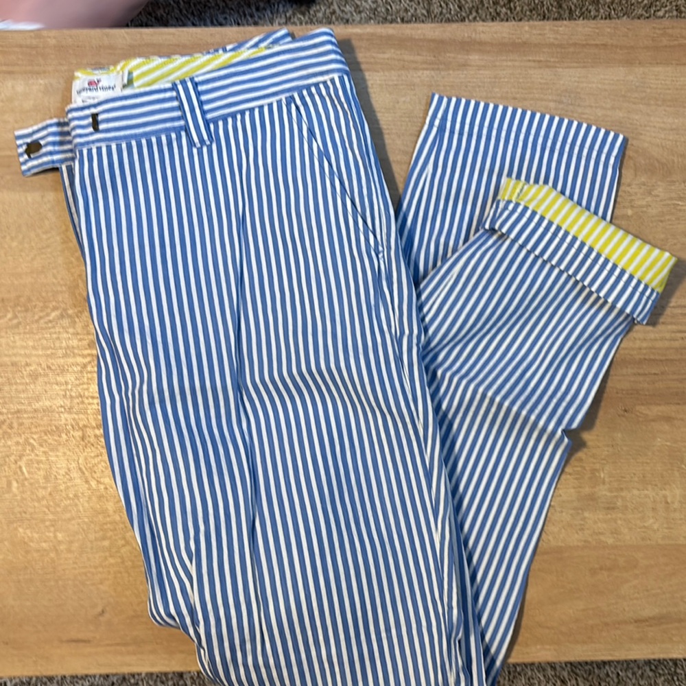 Vineyard Vines Blue and White Striped Pants